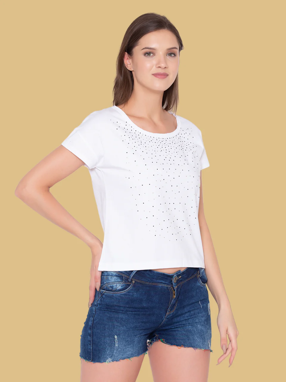 Flawless Winged White Top For Women - Image 4