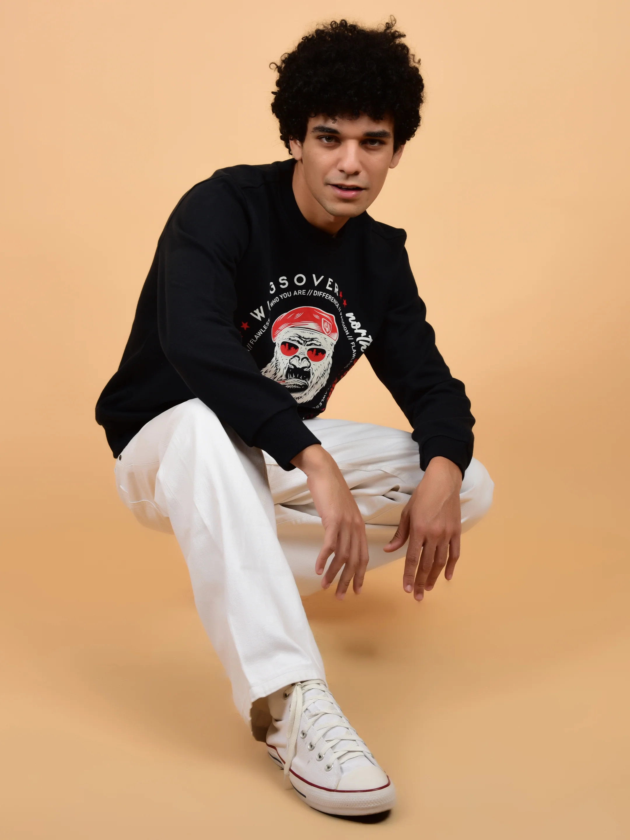 Flawless Unisex Wingsover Black Sweatshirt - Image 8