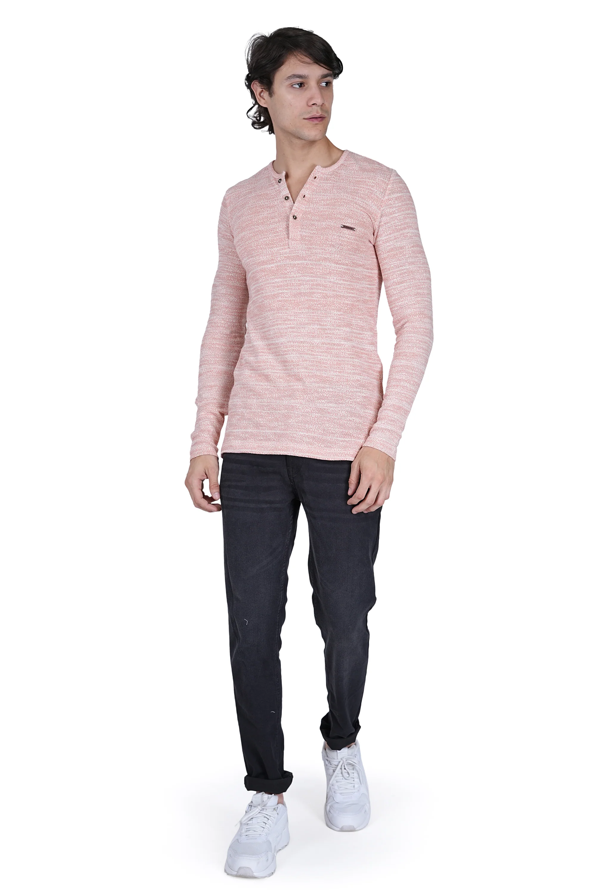 FLAWLESS MEN WINTER PEACH KNITTED T-SHIRT - Image 3