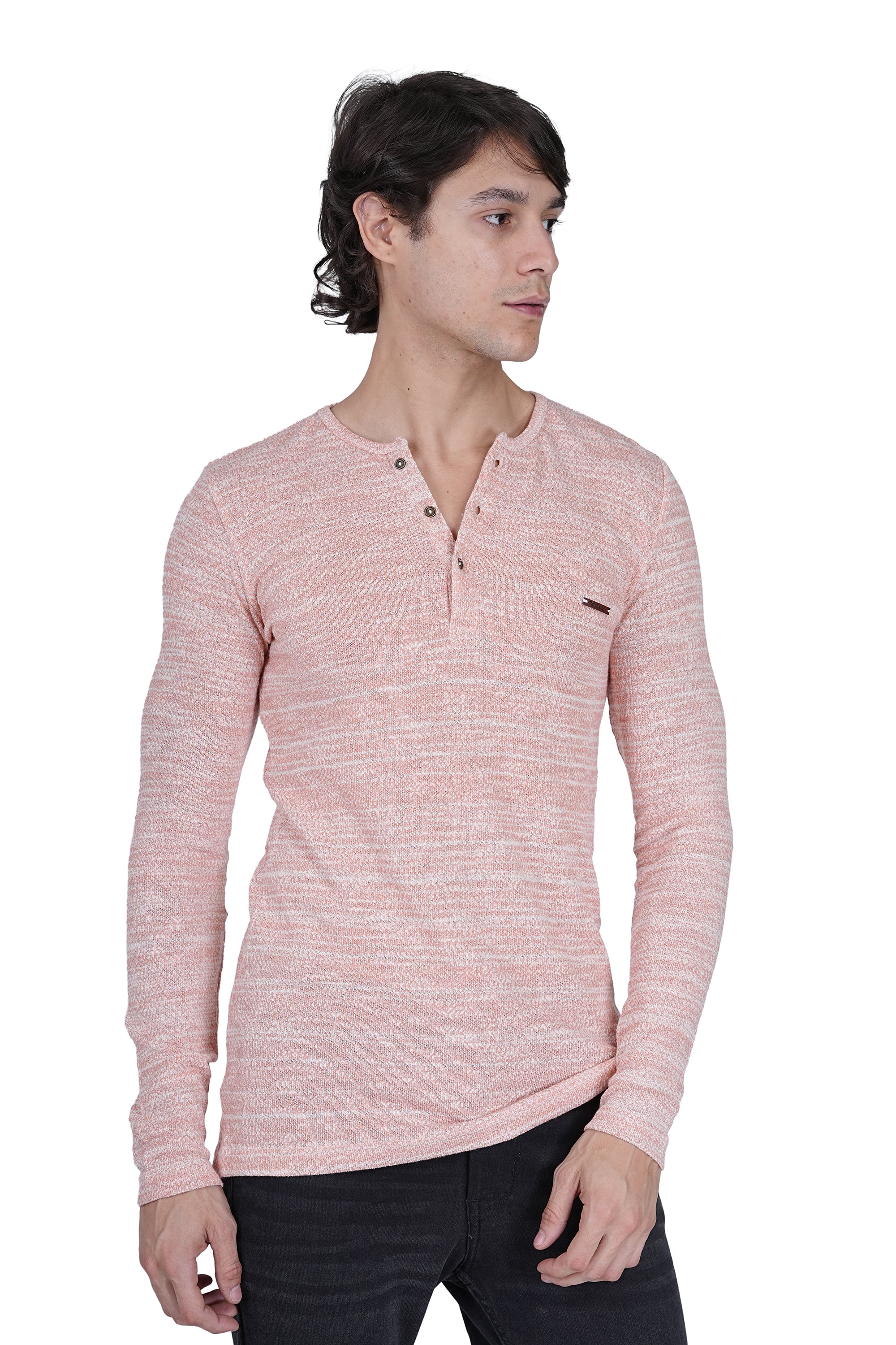 FLAWLESS MEN WINTER PEACH KNITTED T-SHIRT - Image 5