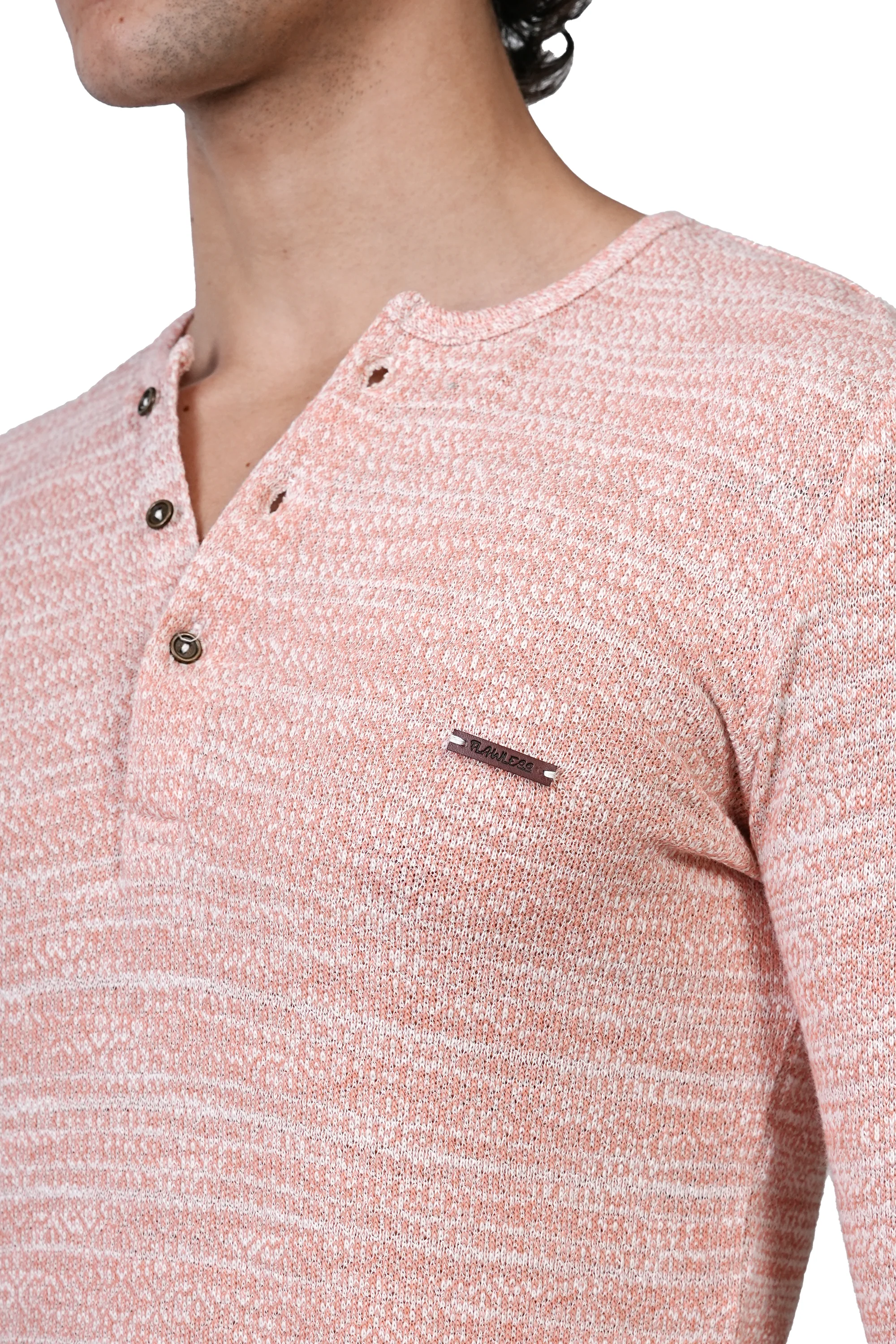 FLAWLESS MEN WINTER PEACH KNITTED T-SHIRT - Image 6