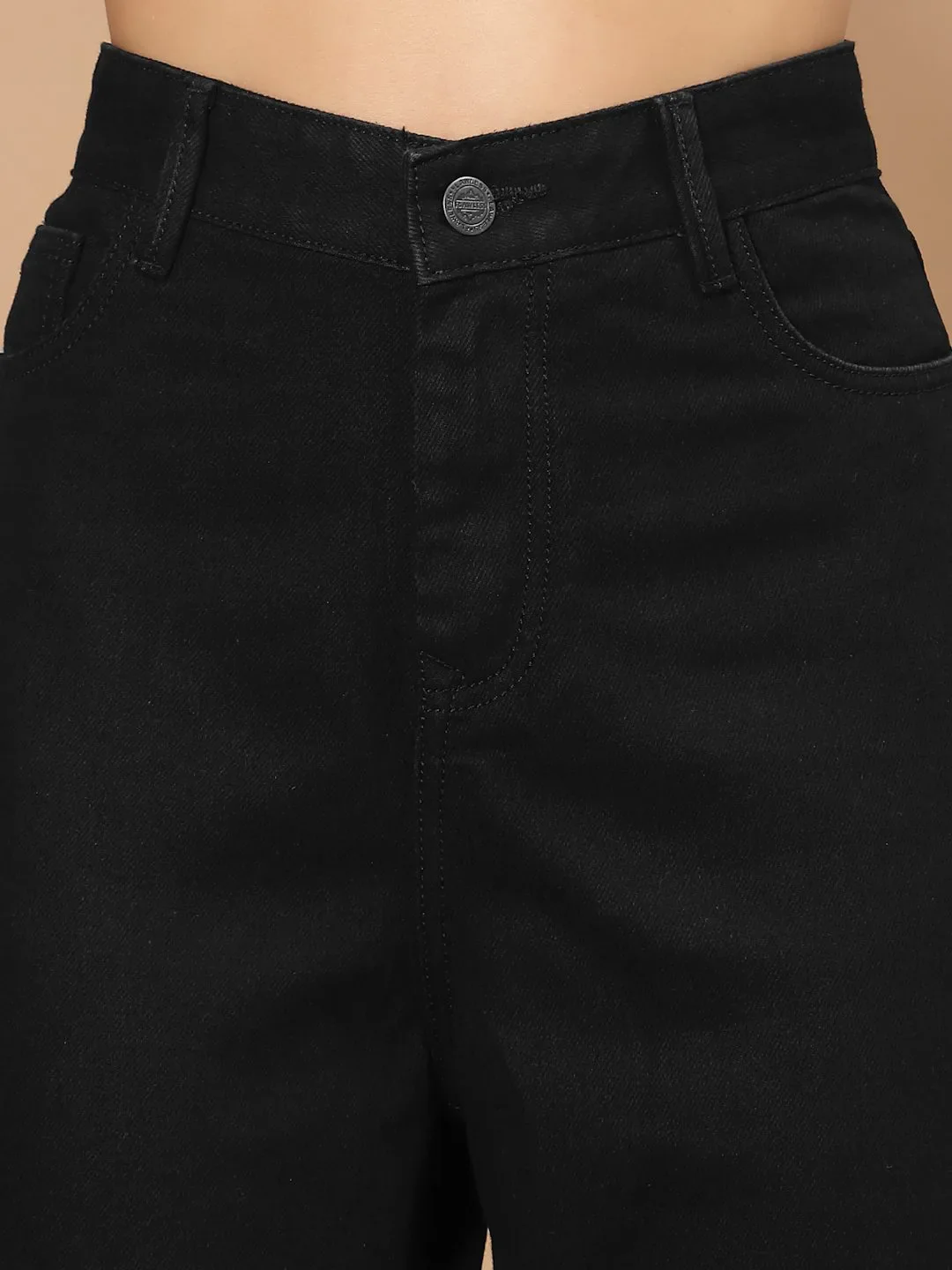 FLAWLESS WOMEN BLACK FLARED DENIMS JEANS - Image 4