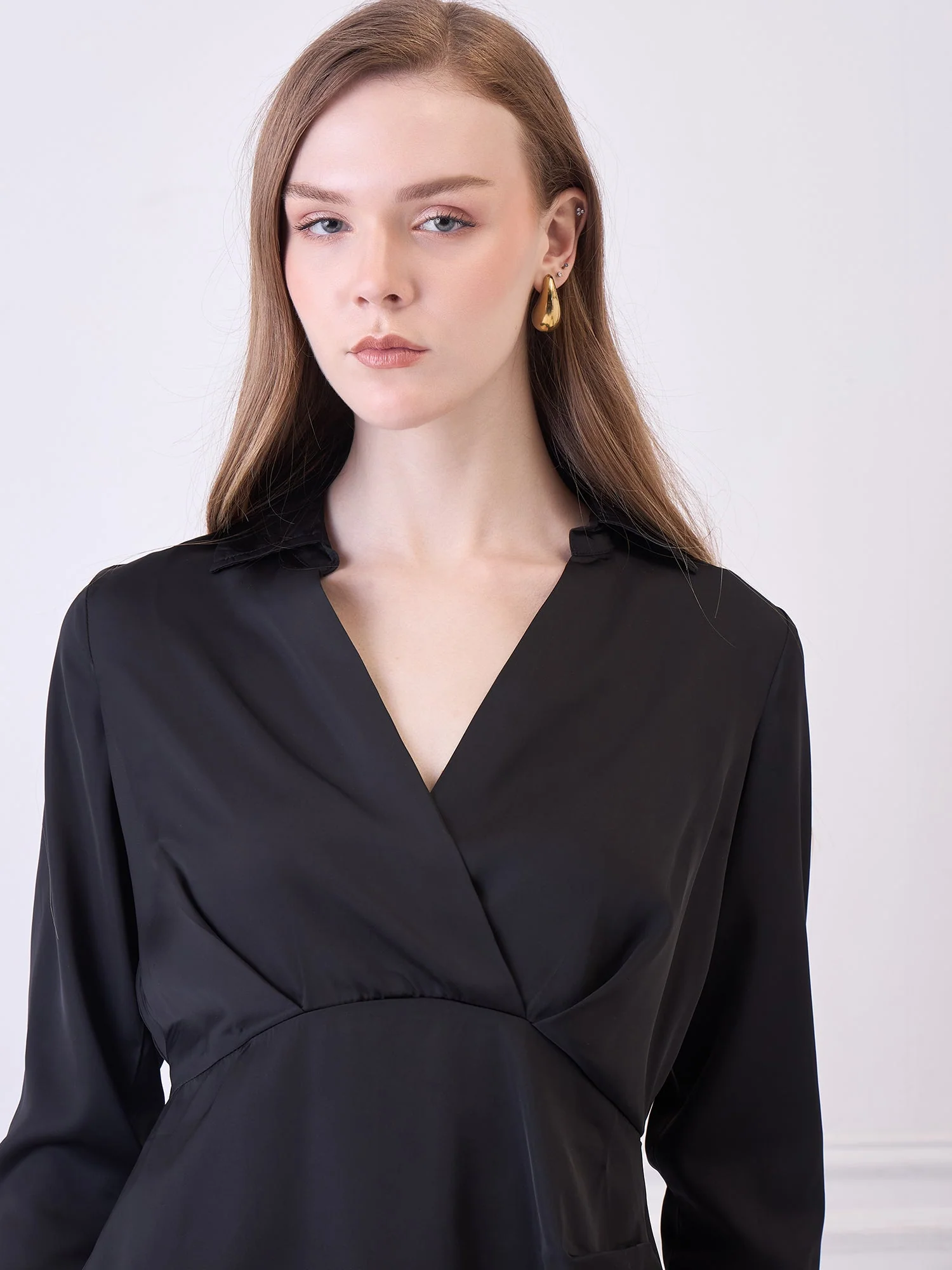 WOMEN BLACK SHIRT DRESS - Image 2
