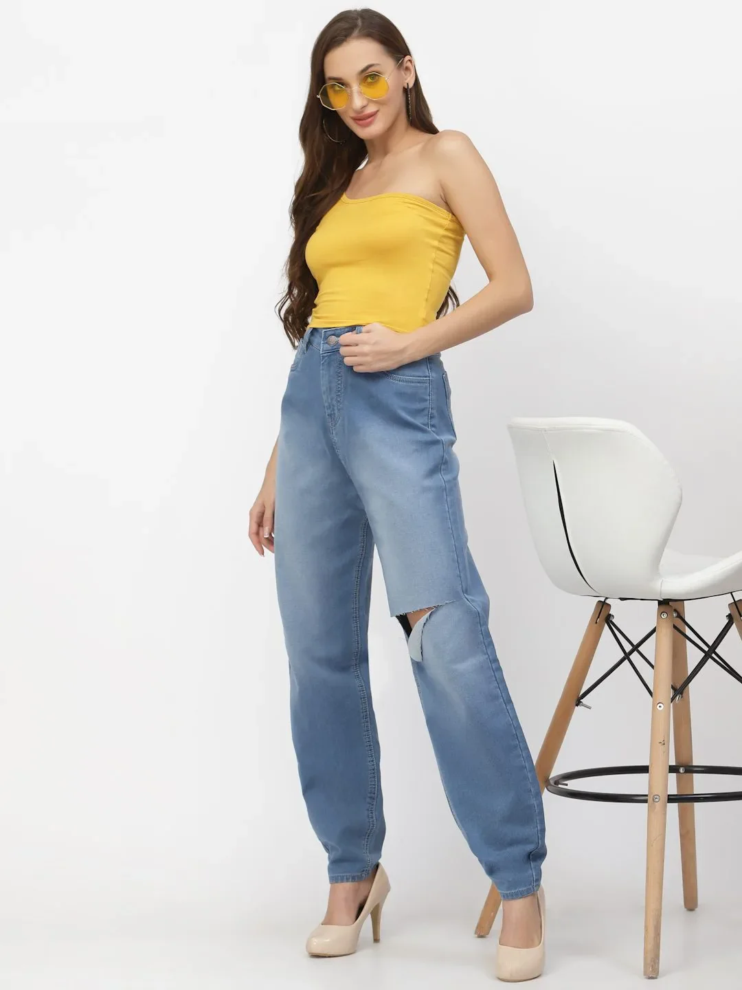 Flawless Women Mom Fit Denim Depant Jeans - Image 3