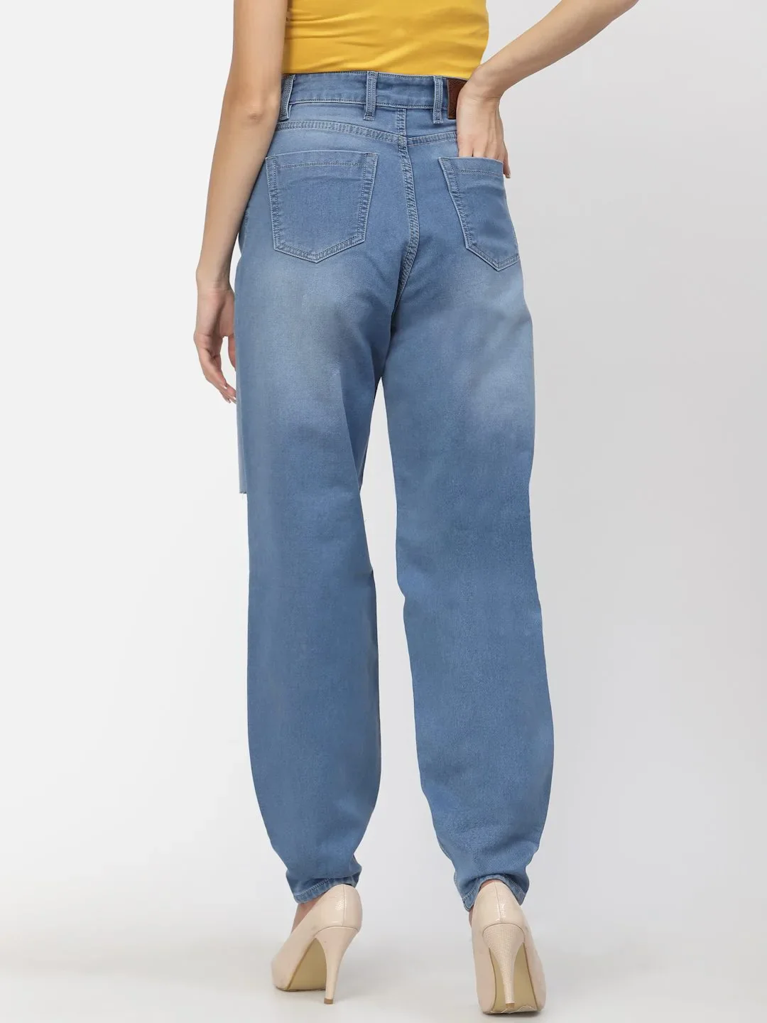 Flawless Women Mom Fit Denim Depant Jeans - Image 6