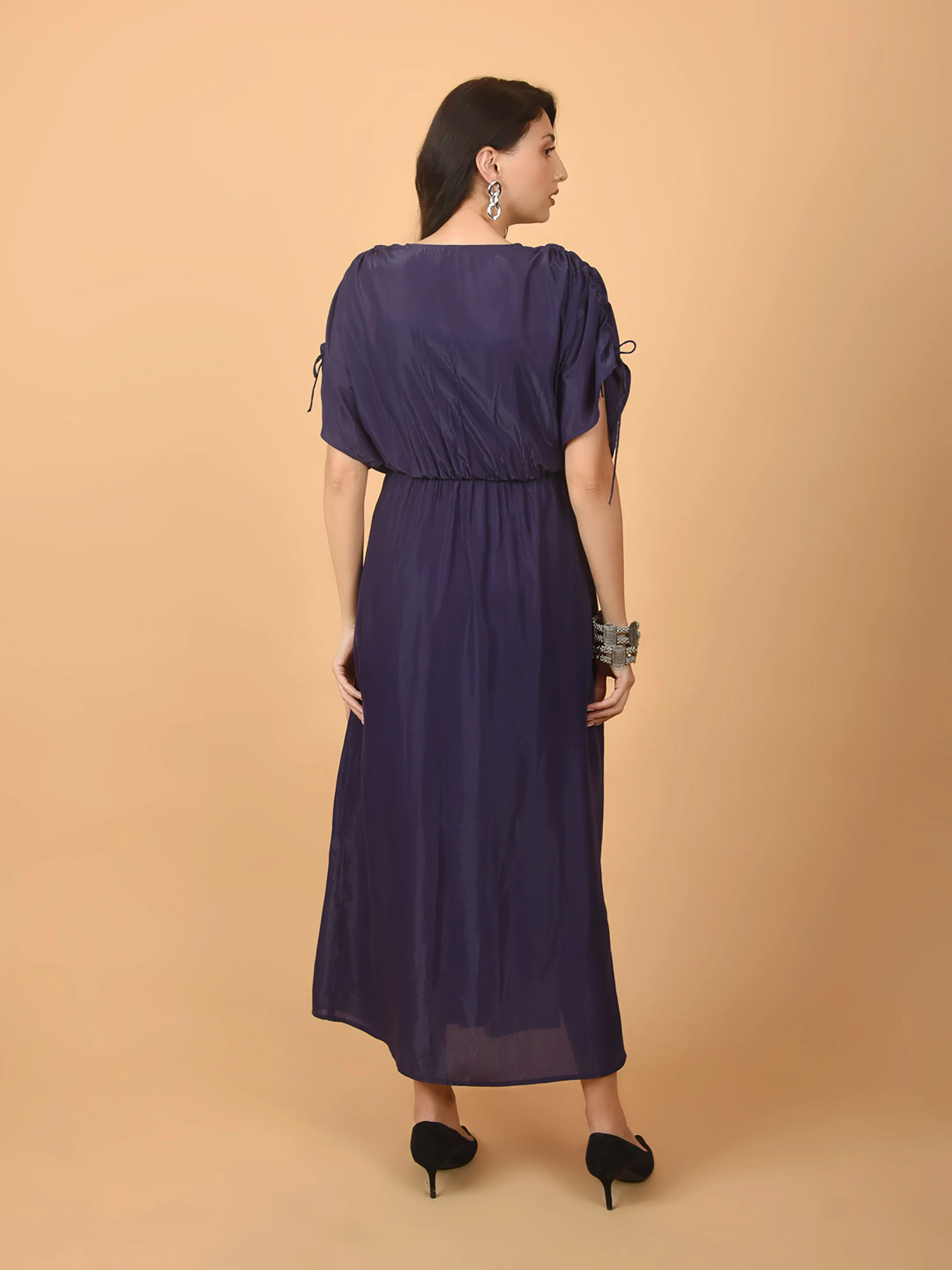 Flawless Purple Party Dress For Women  | BEKKY - Image 3