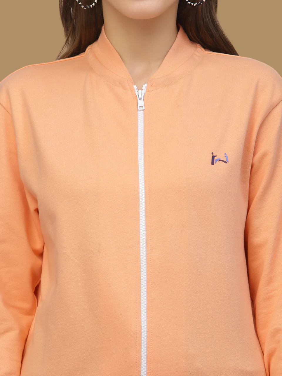 Flawless Women Solid Zipper Sweatshirt - Image 3